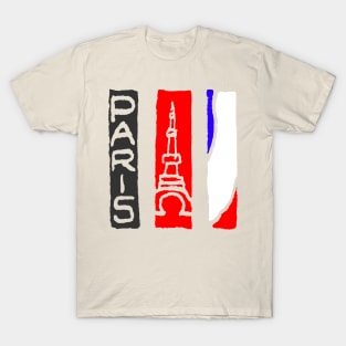 Paris Eiffel-tower French Design T-Shirt